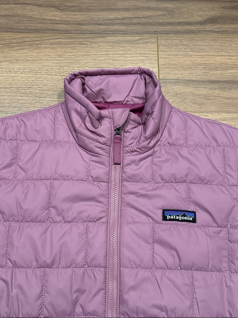 NEW Kids' Nano Puff Brick Quilt Jacket in Light Violet Size Medium - Picture 4 of 11